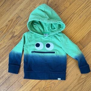 GAP Green and Navy Kids Hoodie with Eye Design